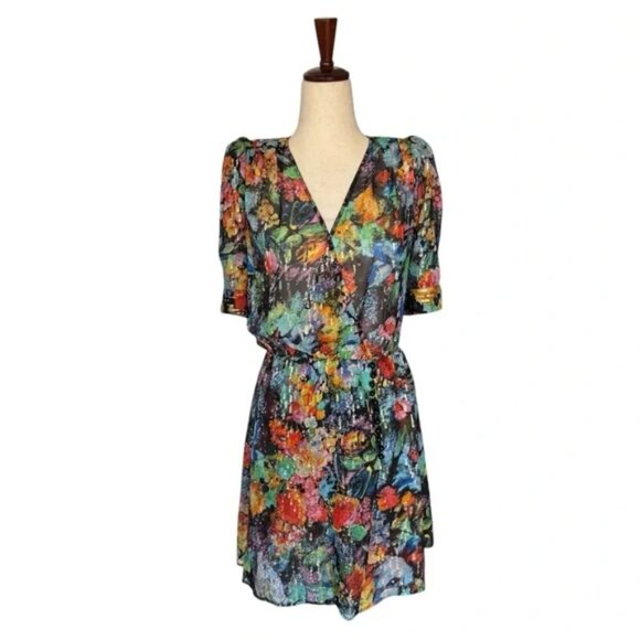 The Kooples Tokyo Night Floral Print Wrap Dress - Picture 2 of 8